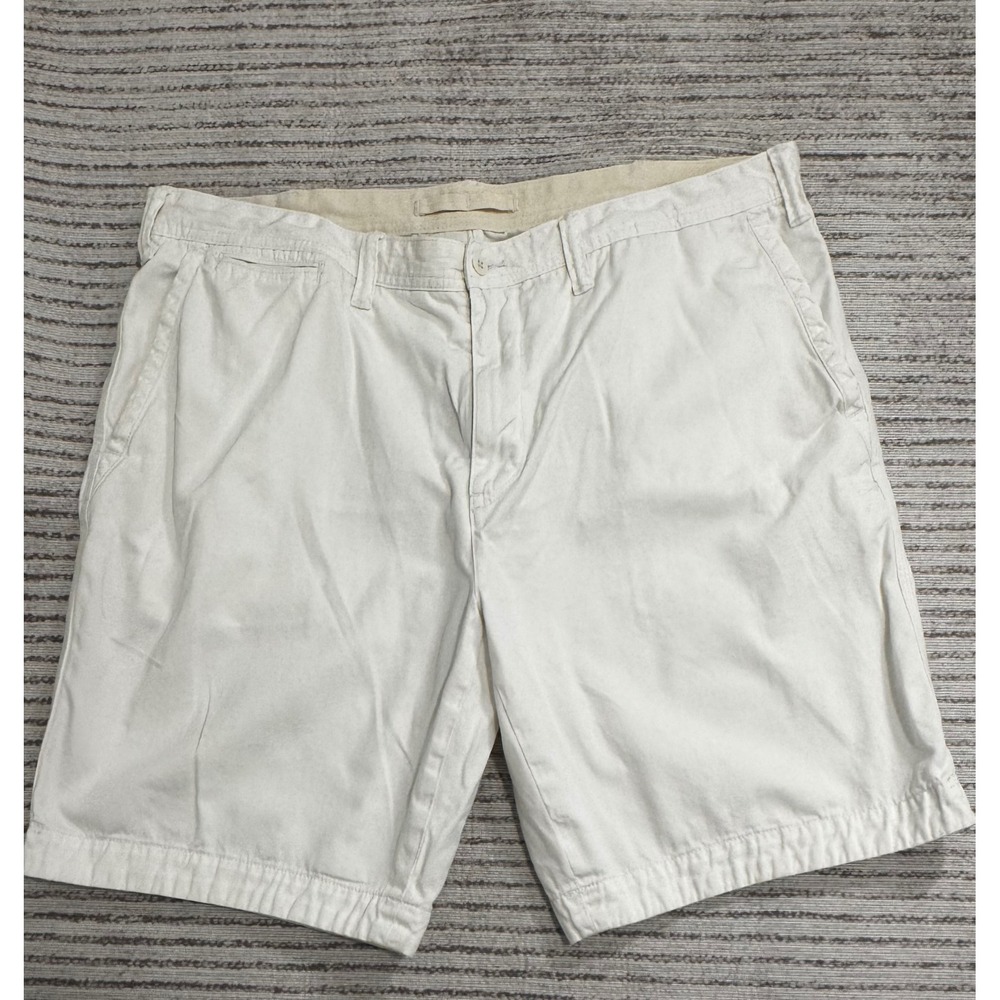 Polo Ralph Lauren Relaxed Fit Chino Shorts Mens 42 White Cotton Pony Logo